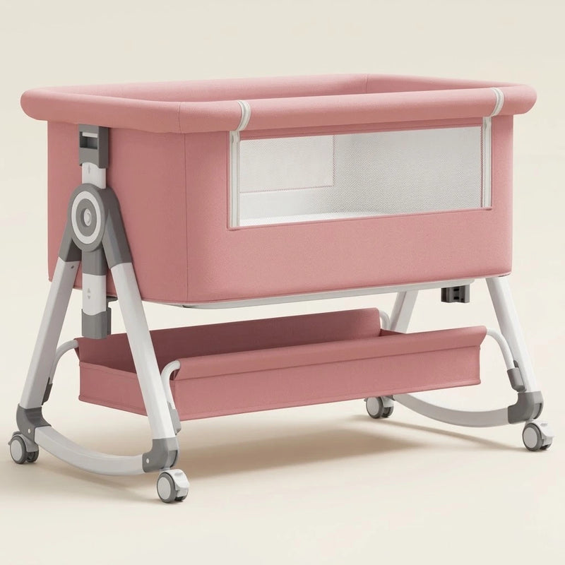 Berceau Cododo 3-en-1 Pliable avec Bascule — Aluminium
