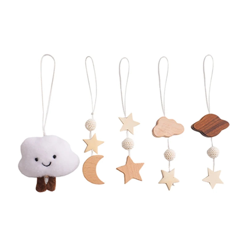 Arche d'Éveil en Bois Pliable pour Bébé, avec Pendentifs