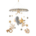 Mobile bébé feutrine style Océan beige