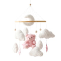 Mobile bébé feutrine style Ourson rose