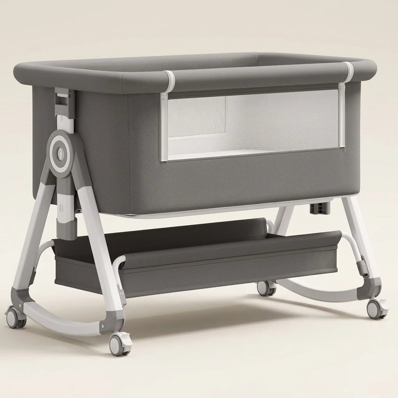 Berceau Cododo 3-en-1 Pliable avec Bascule — Aluminium