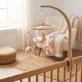 Mobile Bébé en Bois et Feutrine – 8 Styles, Support en Bois en Option