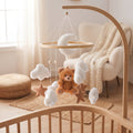 Mobile Bébé en Bois et Feutrine – 8 Styles, Support en Bois en Option