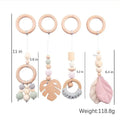 Arche d'Éveil en Bois Pliable pour Bébé, avec Pendentifs
