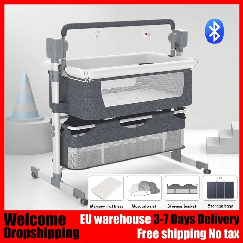 Berceau Électrique Magic ZC BJJ-601 — Balancement Motorisé 4 Coloris