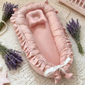 Nid de lit bébé en coton, coloris Rose clair