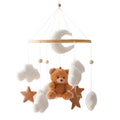 Mobile bébé feutrine style Ourson brun