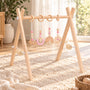 Arche d’éveil en bois pour bébé – variante Rose – vue principale