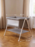 Berceau Bébé Acier Gris — 90x53 cm