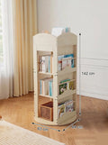 Bibliothèque Rotative 360° 4 Niveaux — MDF Enfant et Adulte