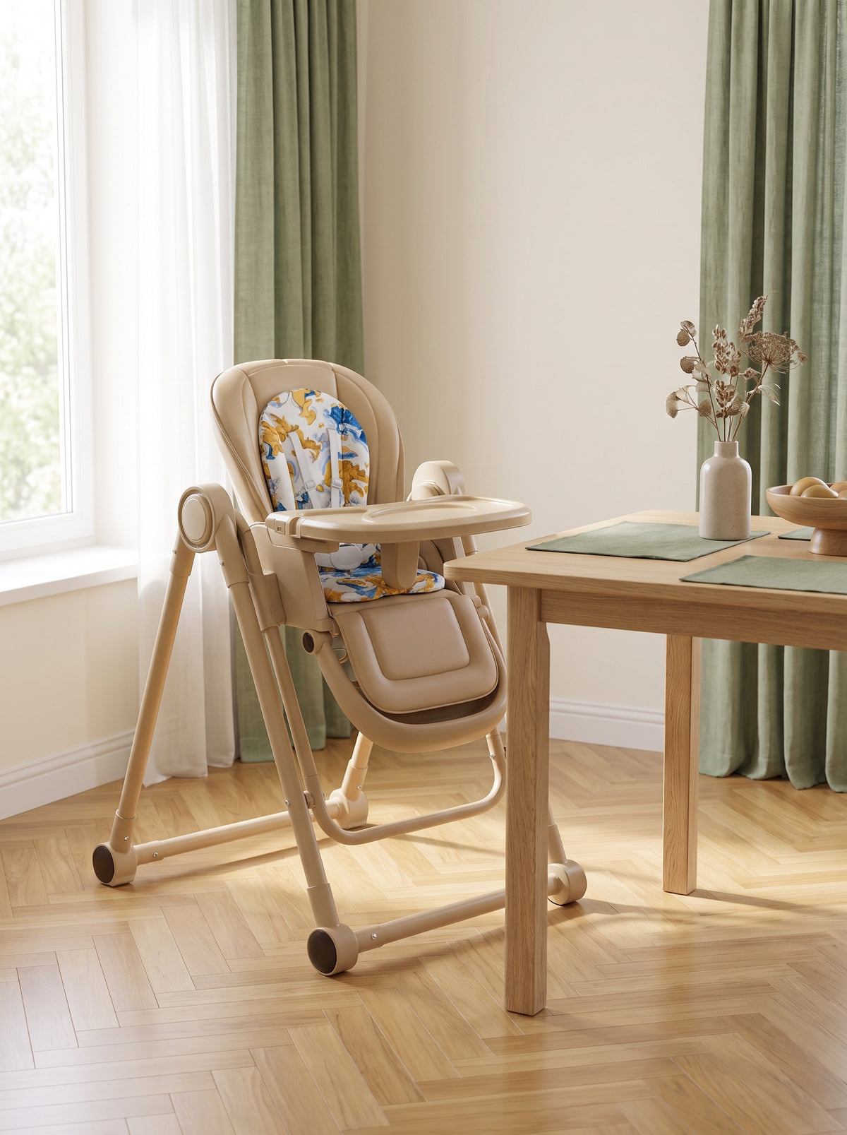 Chaise Haute et Balancelle Bébé 2-en-1