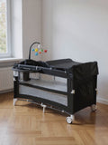 Lit Bébé Évolutif 5-en-1 Pliable Métal — 125x65 cm