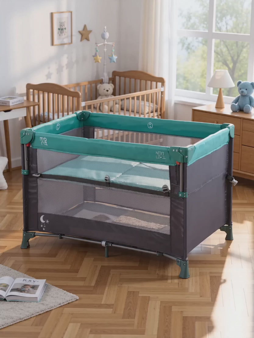 Lit de Voyage 2 Niveaux Pliable — 125x65 cm
