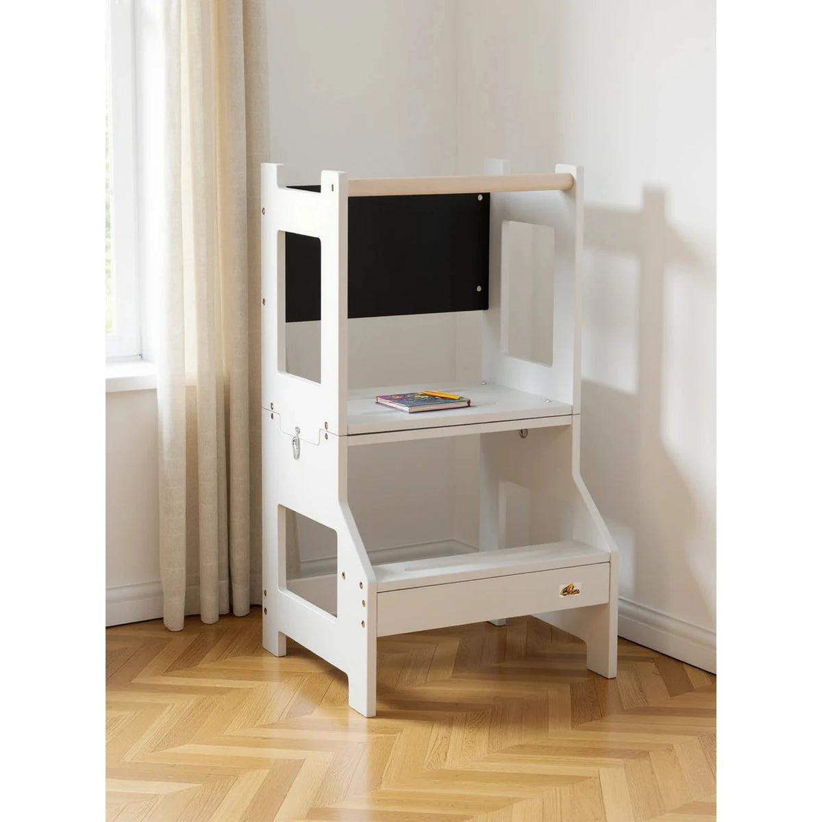 Tour d'Apprentissage 3-en-1 — Bureau et Tableau Noir MDF