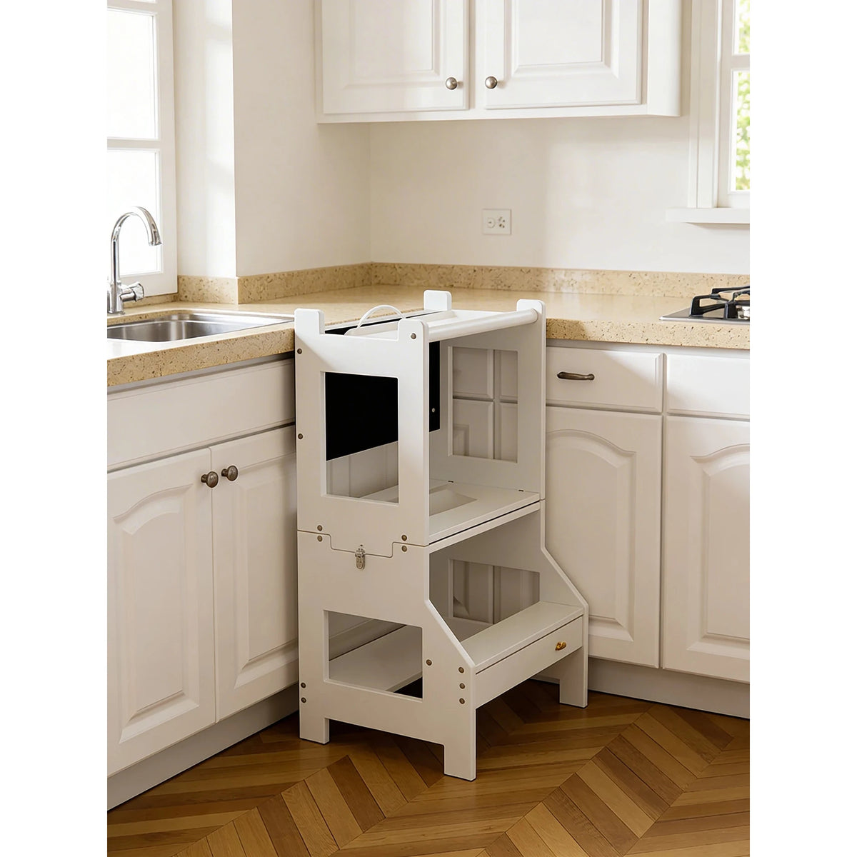 Tour d'Apprentissage 3-en-1 — Bureau et Tableau Noir MDF