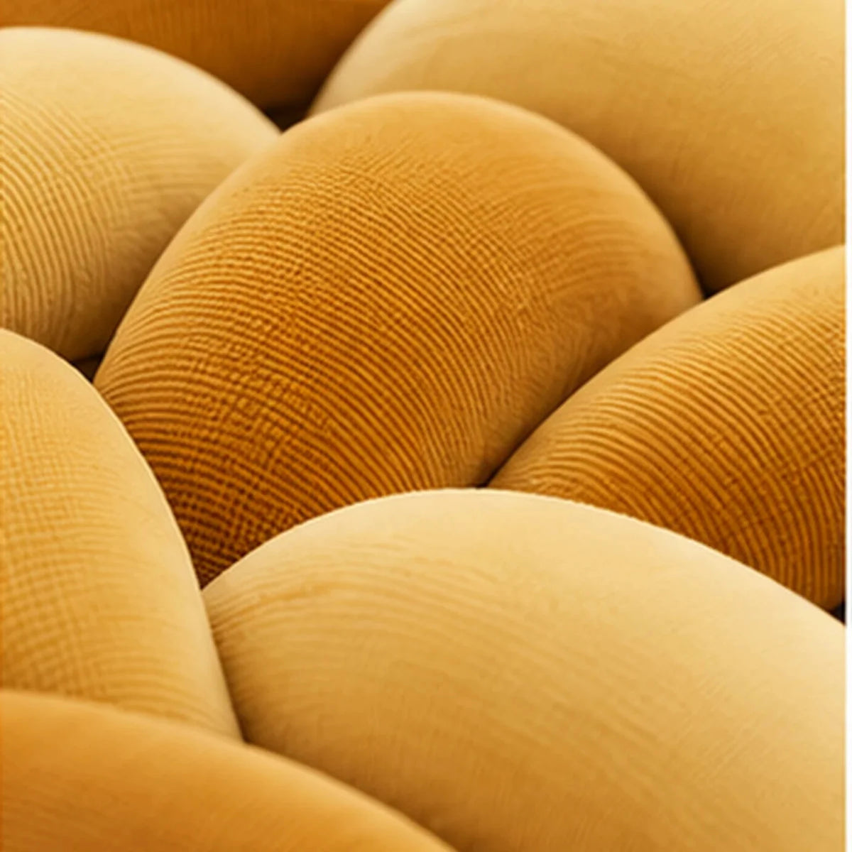 Tour de lit bébé tressé, coloris Jaune moutarde, gros plan sur le tressage