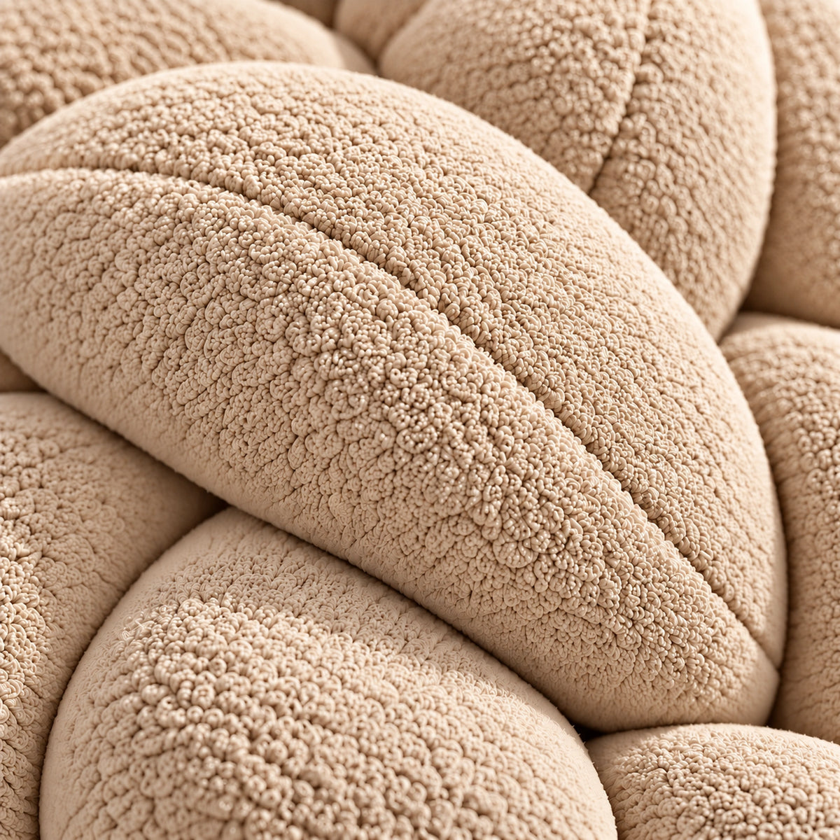 Tour de lit bébé tressé Beige – macro texture