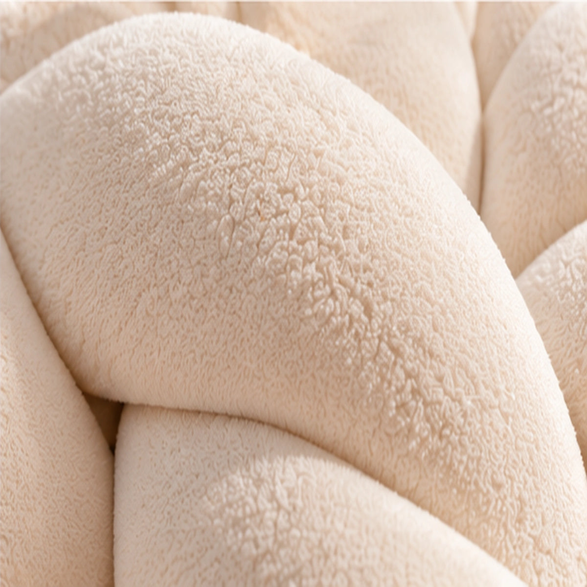 Tour de lit bébé tressé Blanc – macro texture