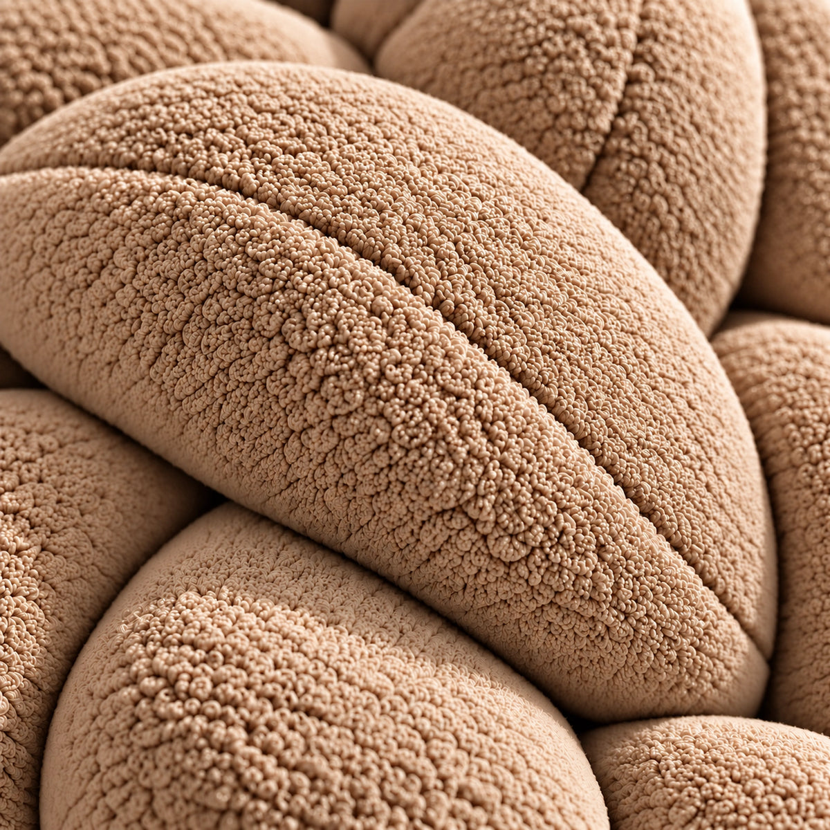 Tour de lit bébé tressé Sable – macro texture