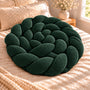 Tour de lit bébé tressé, coloris Vert sapin, enroulé en spirale